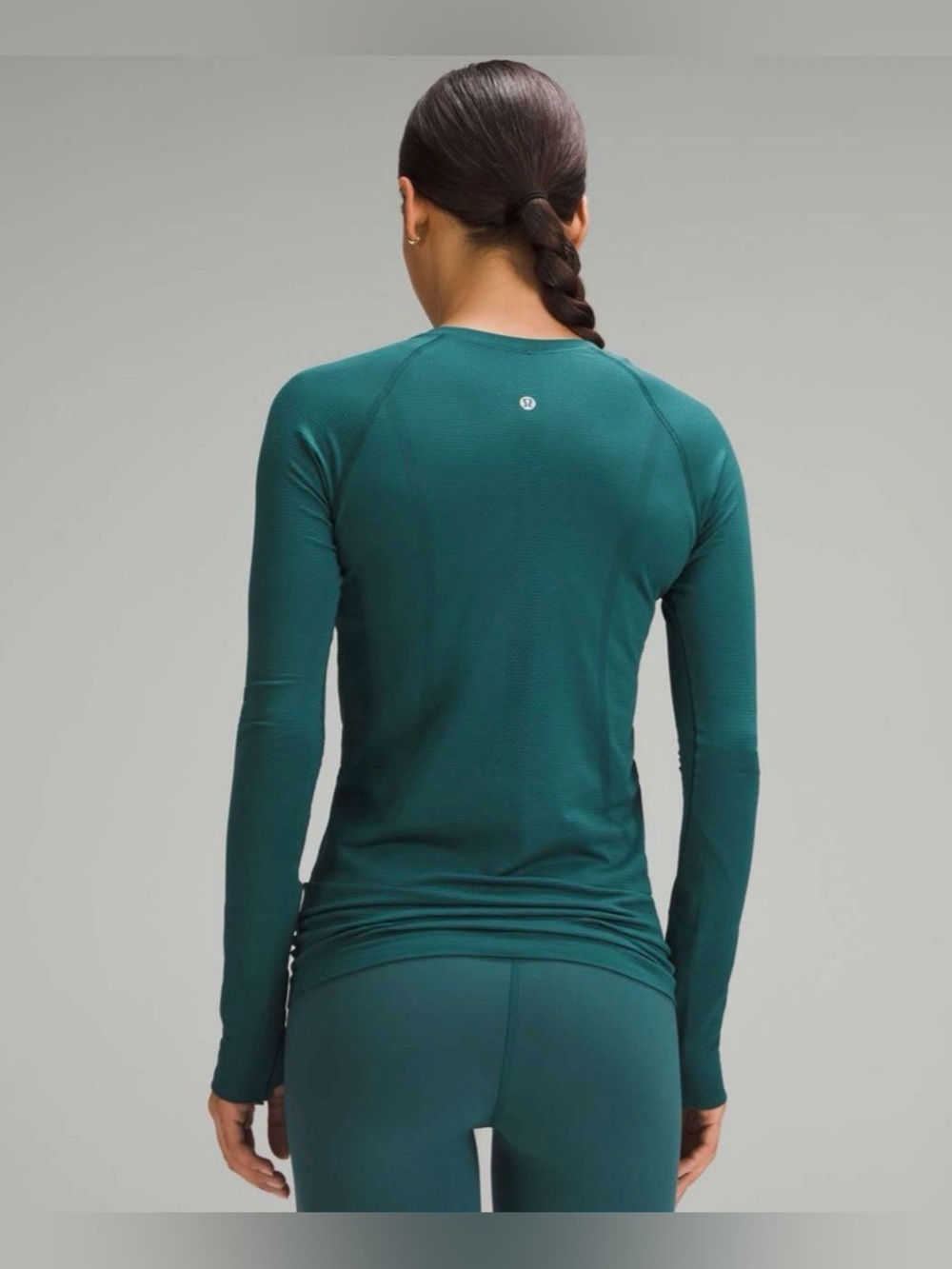 Lululemon Swiftly Tech Long sleeve Crew Top in Deep Teal size 4 - Picture 2 of 5
